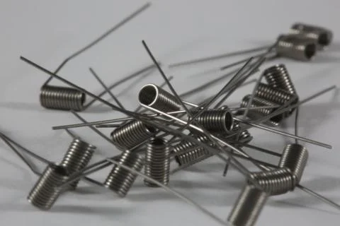 Electronic cigarette coils Stock Photos