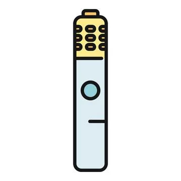 Electronic cigarette device icon representing an alternative to smoking Stock Illustration