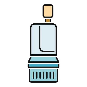 Electronic cigarette device outline icon for vaping Stock Illustration