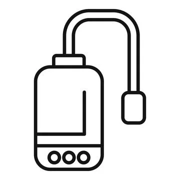 Electronic cigarette device for vaping using liquid icon Stock Illustration