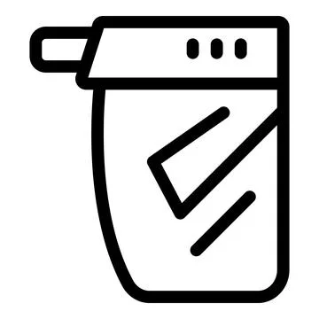 Electronic cigarette device for vaping using liquid icon vector outline Stock Illustration