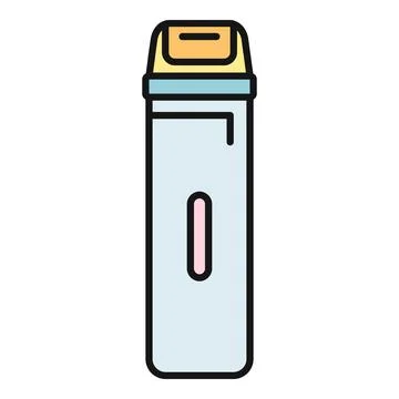 Electronic cigarette drawing nicotine vaping device line art Stock Illustration