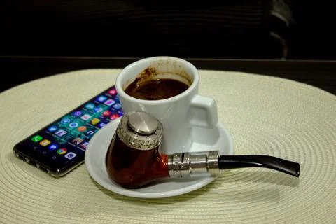 Electronic cigarette, electronic pipe, personal vaporizer, vaping device Stock Photos