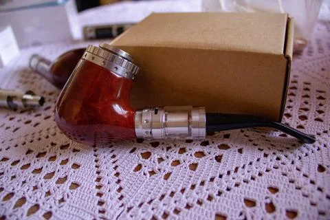 Electronic cigarette, electronic pipe, personal vaporizer, vaping device Stock Photos