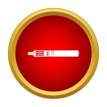 Electronic cigarette icon showing vaping device Stock Illustration
