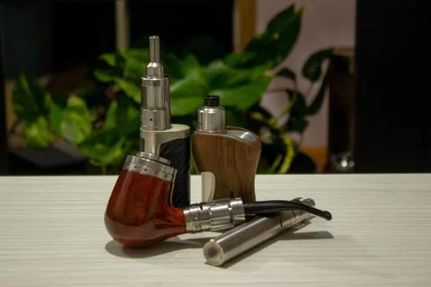 Electronic cigarette mod, advanced e-cigarette Stock Photos