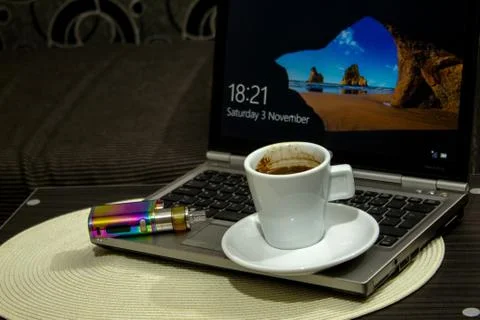 Electronic cigarette mod, advanced e-cigarette Stock Photos