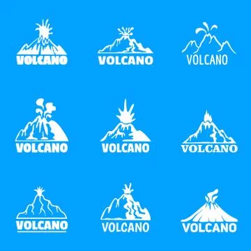 Electronic cigarette mod logo set, simple style Stock Illustration