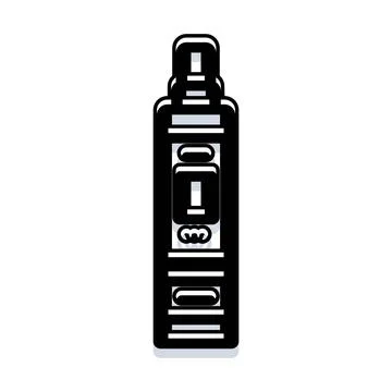 Electronic cigarette nicotine liquid vaping device icon Stock Illustration