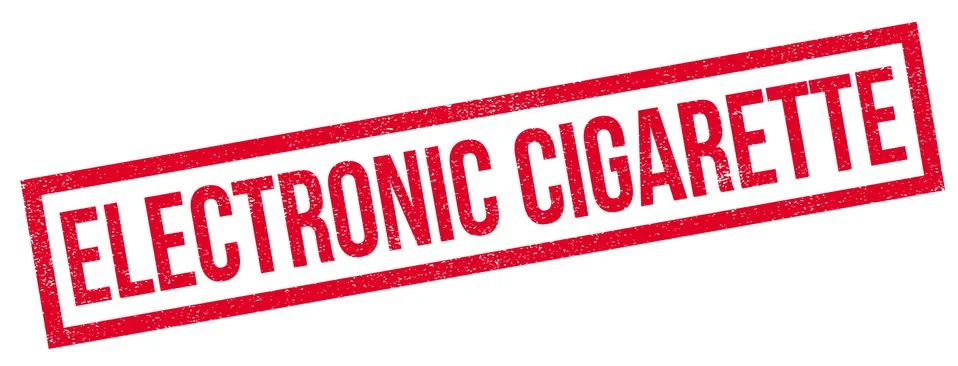 Electronic Cigarette rubber stamp Stock Illustration