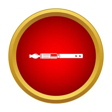 Electronic cigarette vape device flat style icon Stock Illustration