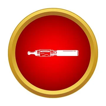 Electronic cigarette vape device symbol creating a warning icon Stock Illustration