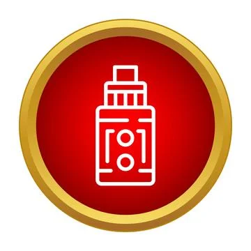 Electronic cigarette vape mod device icon Stock Illustration