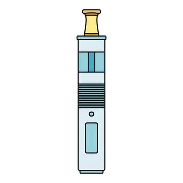 Electronic cigarette vape pen device icon illustration Stock Illustration
