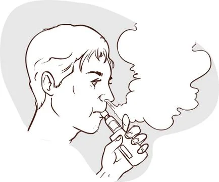 Electronic cigarette , Vape shop vector monochrome badges, emblems Illustrazione stock