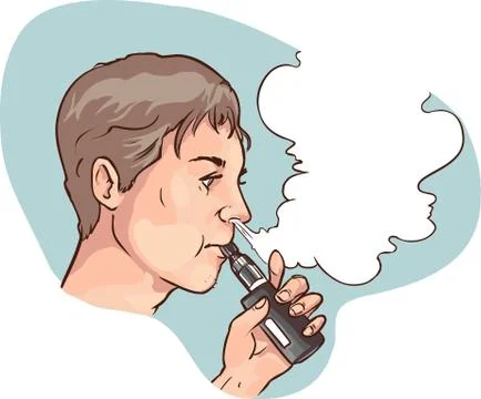 Electronic cigarette , Vape shop vector monochrome badges, emblems Stock Illustration