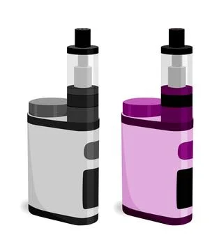 Electronic cigarette for vaping. Electronic hookah. Isolated vector illustrat Stock Illustration