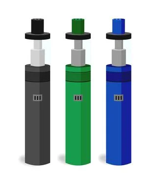 Electronic cigarette for vaping. Electronic hookah. Isolated vector illustrat Stock Illustration