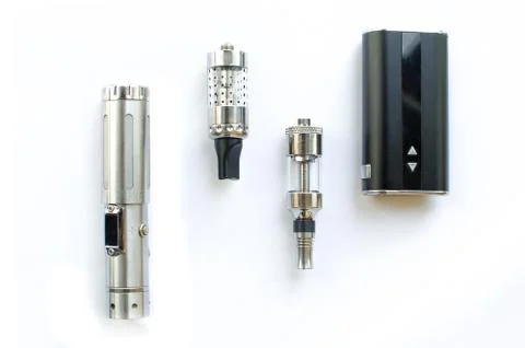 Electronic cigarette on white background Stock Photos