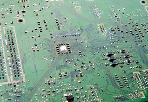 Electronic circuit abstract macro Stock Photos