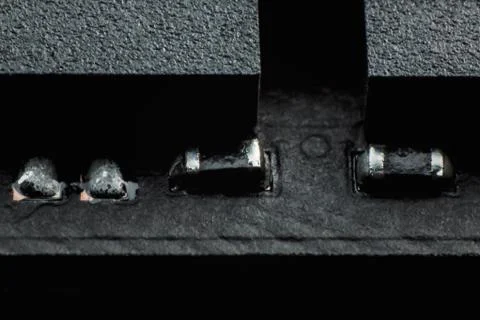 Electronic circuit blur computer board Stock Photos