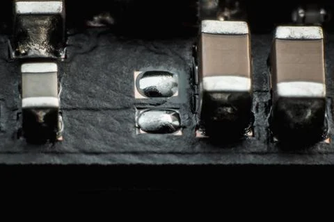 Electronic circuit blur computer board Stock Photos