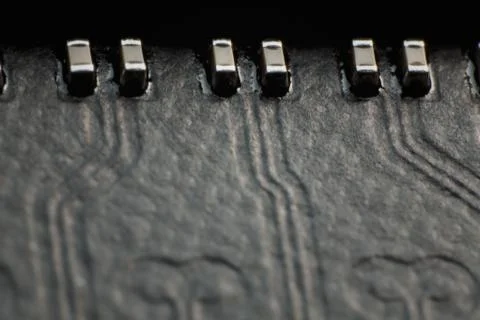 Electronic circuit blur computer board Stock Photos