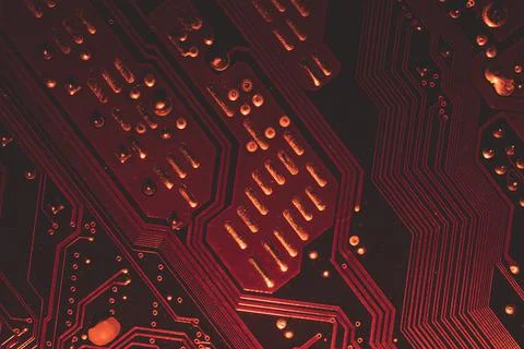 Electronic circuit board abstract background. computer motherboard close up.  Stock Photos