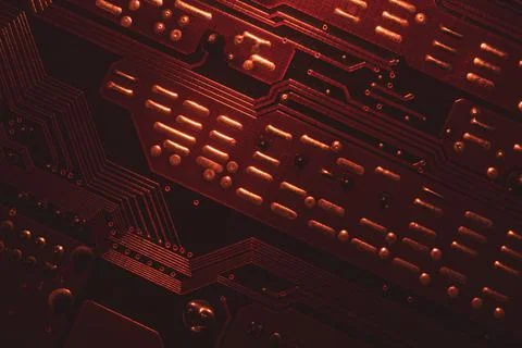 Electronic circuit board abstract background. computer motherboard close up.  Stock Photos