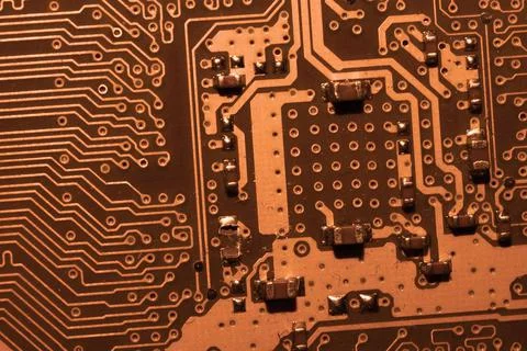 Electronic circuit board abstract background. computer motherboard close up.  Stock Photos