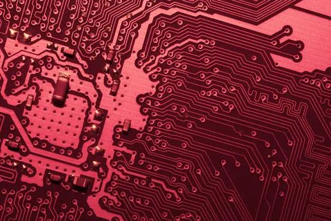 Electronic circuit board abstract background. computer motherboard close up.  写真素材
