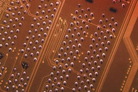 Electronic circuit board abstract background. computer motherboard close up.  Stock Photos