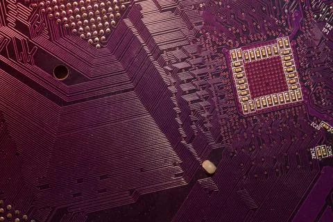 Electronic circuit board abstract background. computer motherboard close up.  Stock Photos