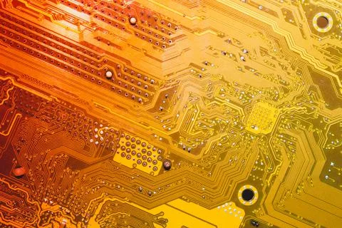 Electronic circuit board abstract background. computer motherboard close up.  写真素材