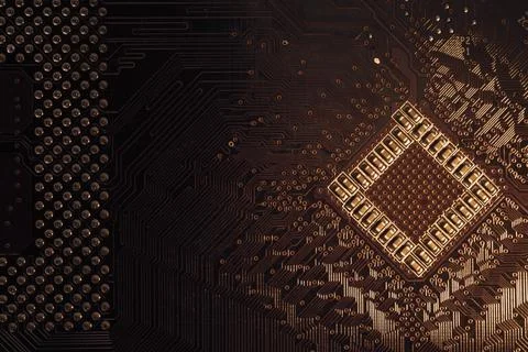 Electronic circuit board abstract background. computer motherboard close up.  Stock Photos