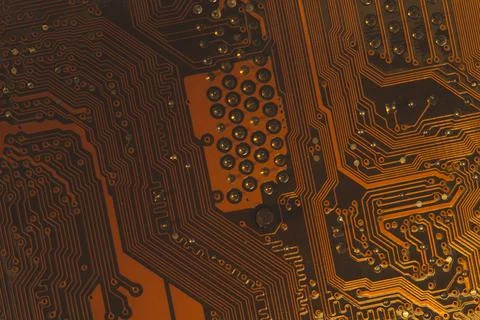 Electronic circuit board abstract background. computer motherboard close up.  Stock Photos