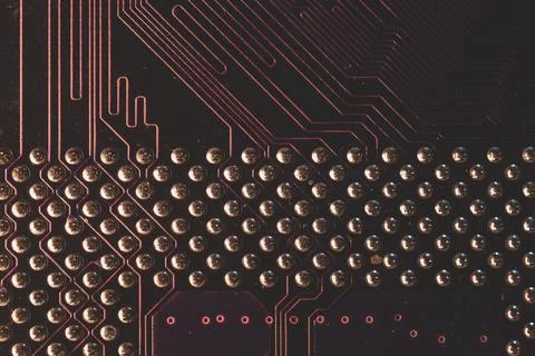 Electronic circuit board abstract background. computer motherboard close up.  Stock Photos