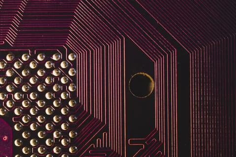 Electronic circuit board abstract background. computer motherboard close up.  Stock Photos