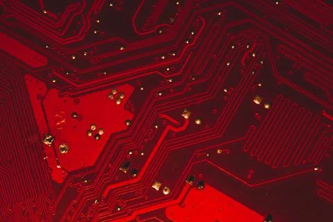 Electronic circuit board abstract background. computer motherboard close up.  Stock Photos