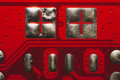 Electronic circuit board abstract background. computer motherboard close up.  Stock Photos