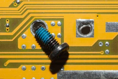 Electronic circuit board abstract background. computer motherboard close up.  Stock Photos