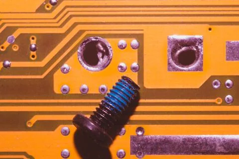Electronic circuit board abstract background. computer motherboard close up.  写真素材