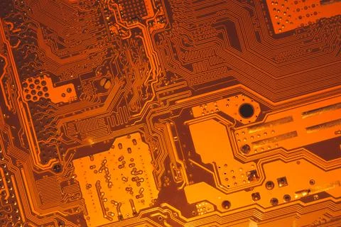 Electronic circuit board abstract background. computer motherboard close up.  Stock Photos