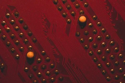 Electronic circuit board abstract background. computer motherboard close up.  Stock Photos