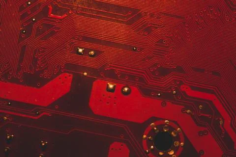 Electronic circuit board abstract background. computer motherboard close up.  Stock Photos