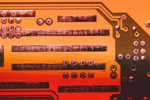 Electronic circuit board abstract background. computer motherboard close up.  Stock Photos