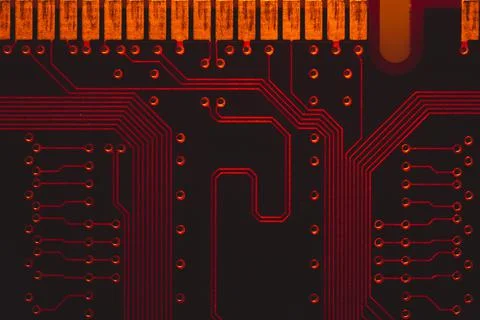 Electronic circuit board abstract background. computer motherboard close up.  写真素材