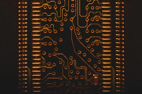 Electronic circuit board abstract background. computer motherboard close up.  写真素材