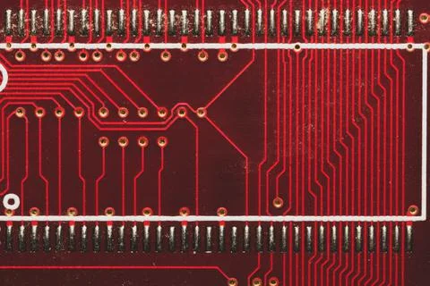 Electronic circuit board abstract background. computer motherboard close up.  Stock Photos