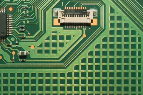 Electronic circuit board abstract background. computer motherboard close up.  写真素材